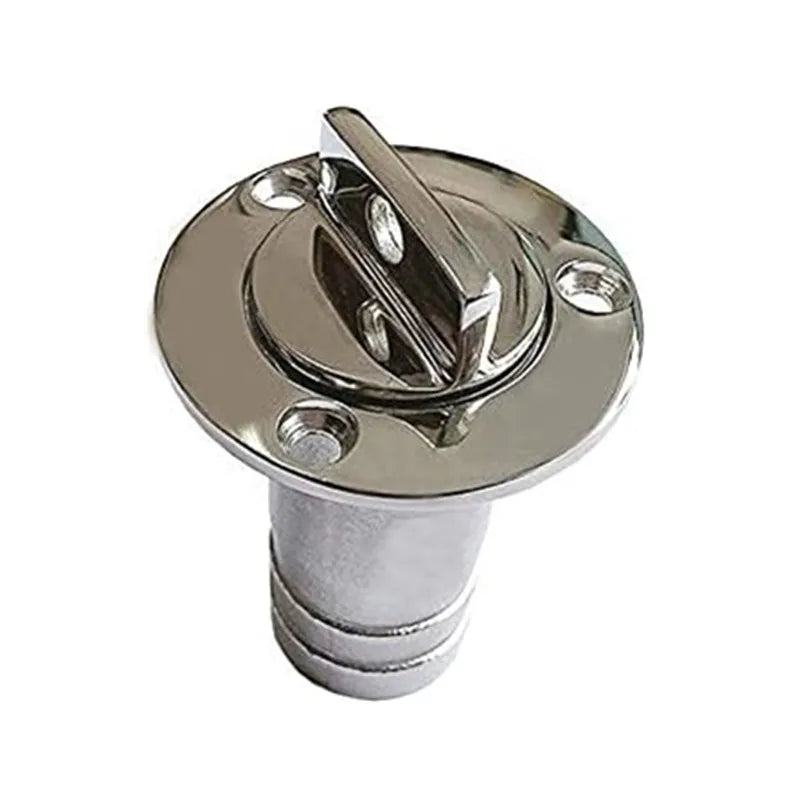 1" Boat Garboard Drain Plug Gas Fuel Deck Fill/Filler with Keyless Cap Boat Accessories