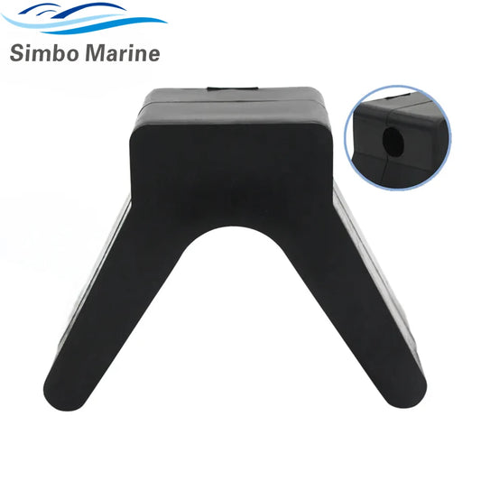 'V' Bow Stop Roller Boat Trailer Rubber Bow Stop V-Block Black 2-Inch by 2-Inch