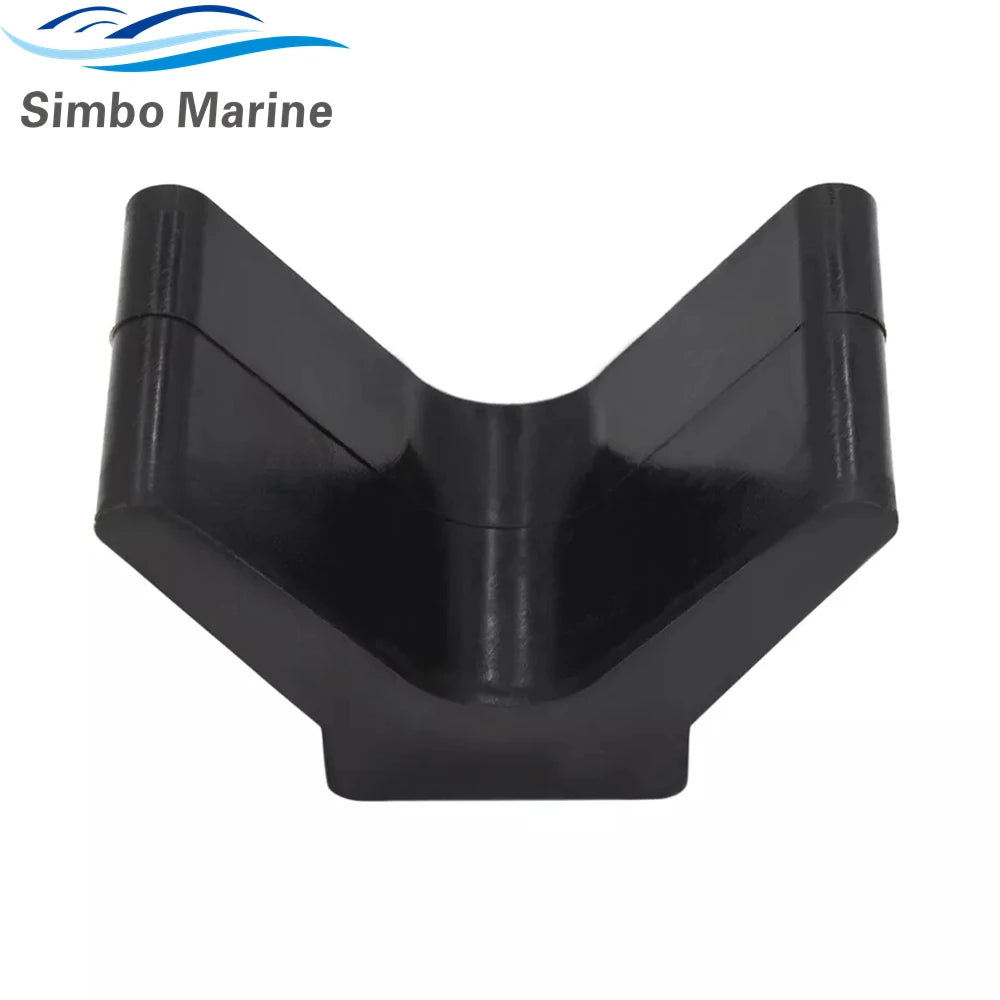 'V' Bow Stop Roller Boat Trailer Rubber Bow Stop V-Block Black 2-Inch by 2-Inch
