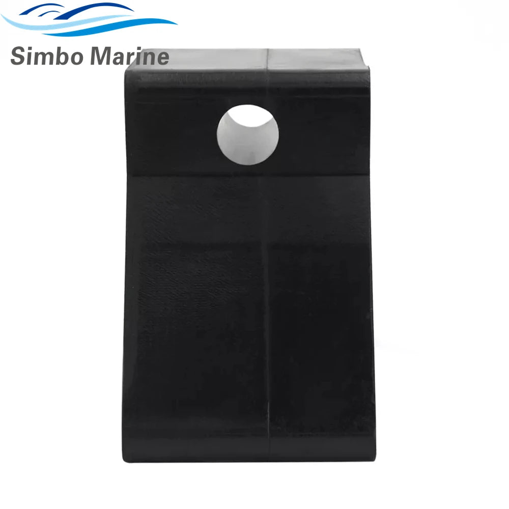 'V' Bow Stop Roller Boat Trailer Rubber Bow Stop V-Block Black 2-Inch by 2-Inch