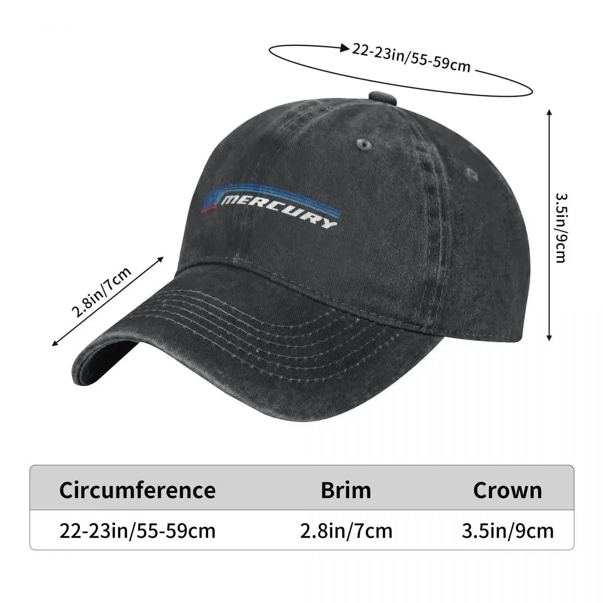 Mercury Outboards Baseball Cap Military Tactical Caps Luxury Cap Men'S Cap Women'S