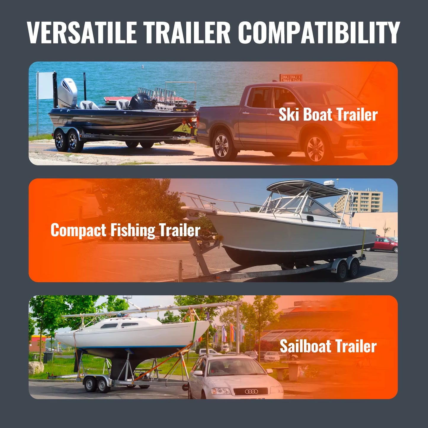 Succebuy Boat Trailer Guide 2PCS Rustproof Galvanized Steel Trailer Guide Ons Trailer Guides with PVC Pipes for Boat
