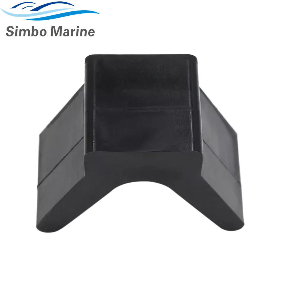 'V' Bow Stop Roller Boat Trailer Rubber Bow Stop V-Block Black 2-Inch by 2-Inch
