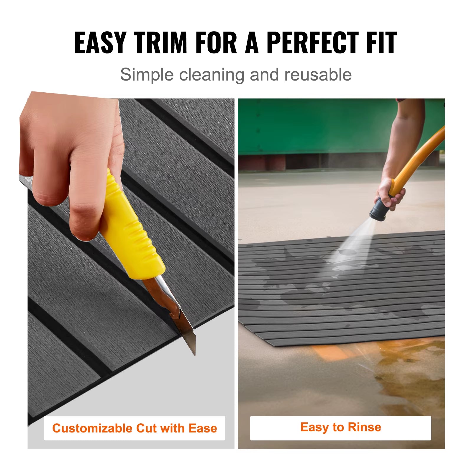 Boat Flooringeva Foam Boat Decking 94.5X17.7 Inch Non-Slip Self-Adhesive Flooring for Boats Yacht Pontoon Kayak Decking