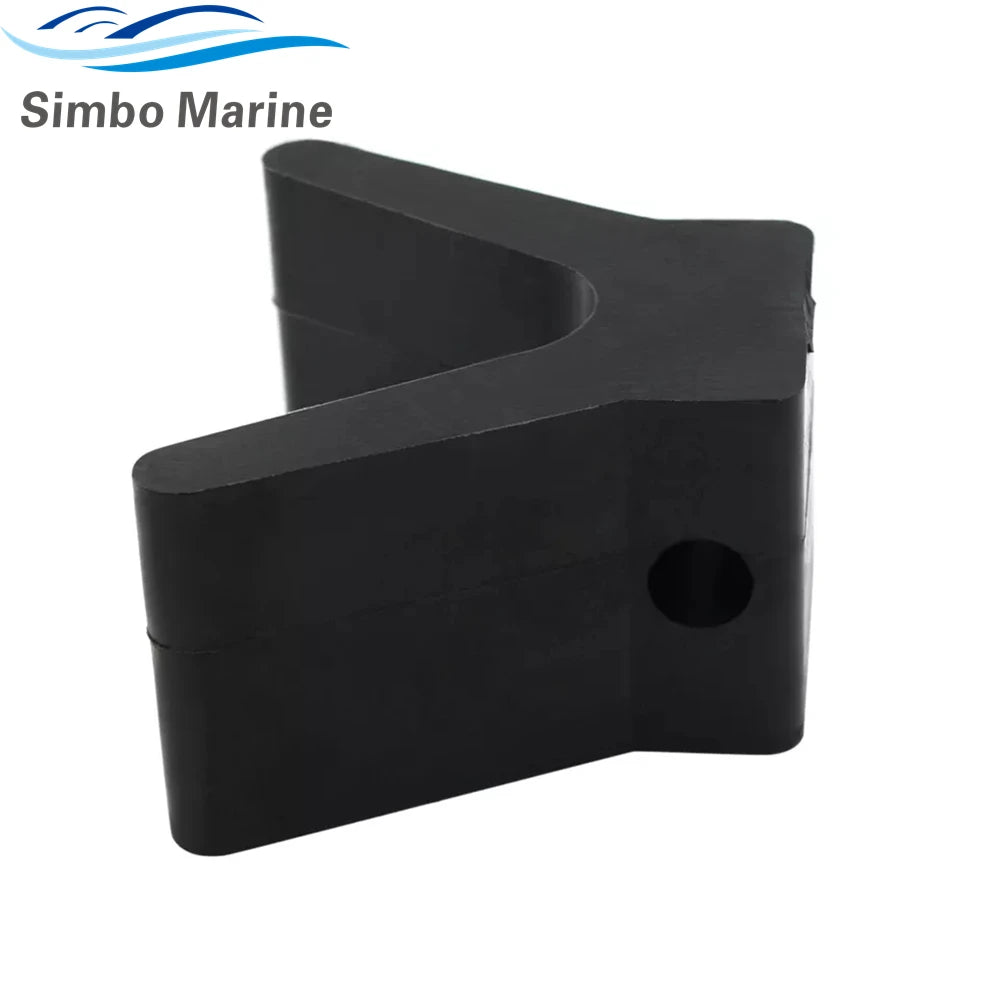 'V' Bow Stop Roller Boat Trailer Rubber Bow Stop V-Block Black 2-Inch by 2-Inch