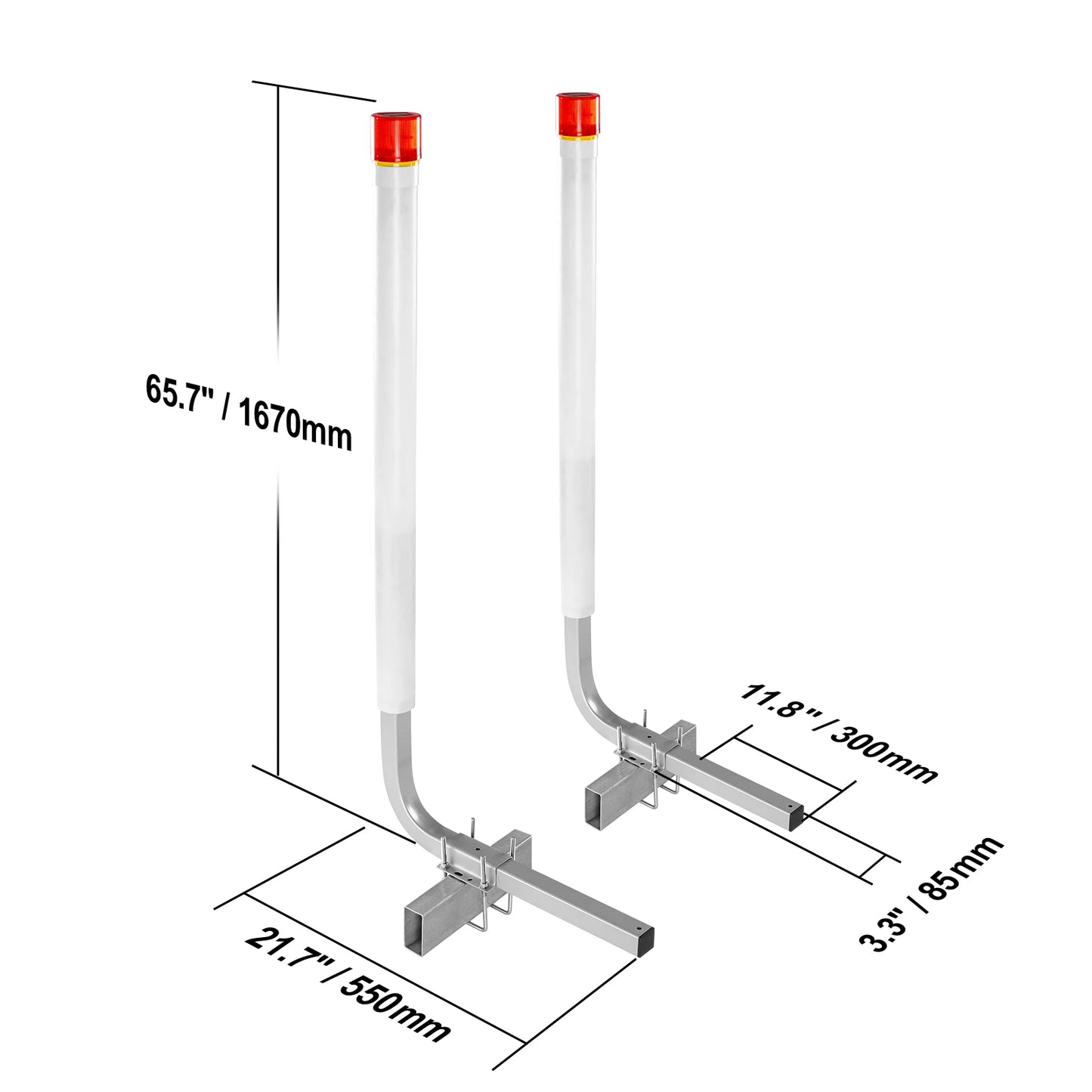 Succebuy Boat Trailer Guide 2PCS Rustproof Galvanized Steel Trailer Guide Ons Trailer Guides with PVC Pipes for Boat